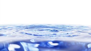 Abstract Blue Water Ripples with White Background photo