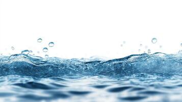Blue Water Surface with Bubbles and Ripples photo