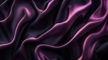Smooth Draped Purple Satin Fabric Texture photo