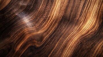 Close-up of Richly Grained Walnut Wood Texture photo