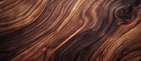 Rich Brown Wood Grain with Knot and Swirling Patterns photo