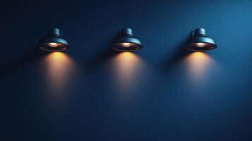 Warm and cool light softly illuminates a textured wall, creating an artistic vibe photo