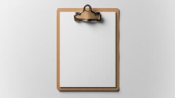 Empty clipboard ready for new ideas and important tasks to be recorded photo