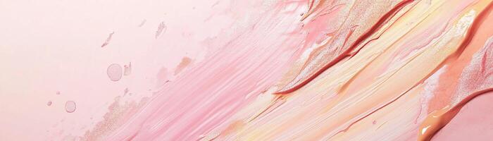 Elegant abstract background featuring soft blush and champagne pigments with spacious area for text in modern design photo