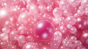 pink metallic glitter rose shiny balloons photo