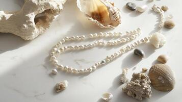 A string of freshwater pearls textured photo