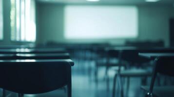 blurred view of an empty school photo