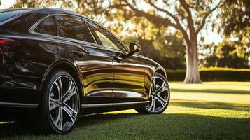 Luxury sedan interior features upscale car photography photo