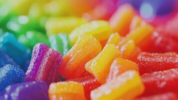 vibrant close showcase assorted candy textures colorful photo