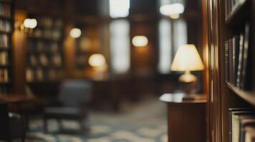 Abstract blurred public library photo