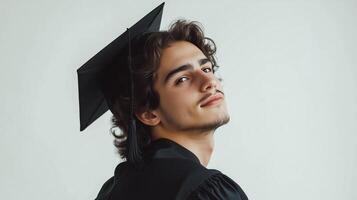 A graduation cap student photo