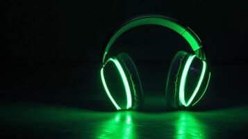 Headphones Glowing in the Dark photo