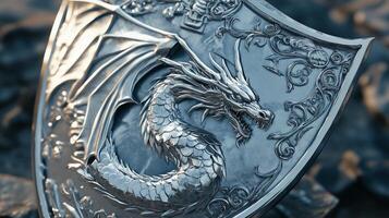 silver dragon shield photo