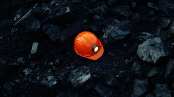 A bright orange hard hat photo