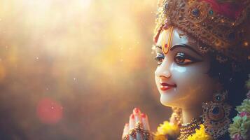 Krishna in fantasy style. photo