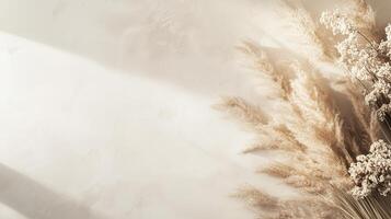 Boho-style Plant Decor Airy Botanical Background photo