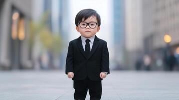 Professional Achievements of Individuals with Dwarfism in Business Attire Highlighting Success and Inclusivity in Urban Settings photo