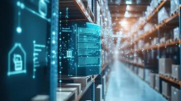 Innovative inventory management system transforming warehouse operations photo
