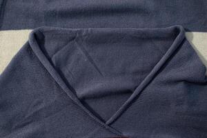 Collar dark grey knitted fabric background texture. photo