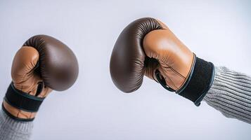 Boxers get ready to spar in a high-energy training session focused on technique photo