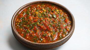 Colorful salsa crafted with fresh ingredients ready to complement any dish photo