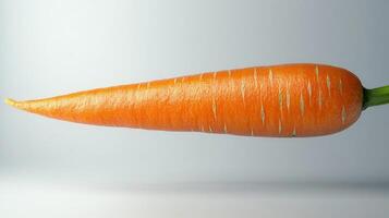 An elegant carrot showcasing its vibrant orange color and smooth surface photo