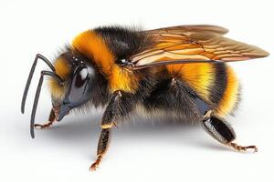A Detailed Close Up View Of A Bumblebee photo