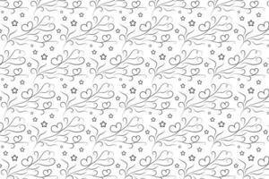 Swirl With Heart repeating wrapping paper vector