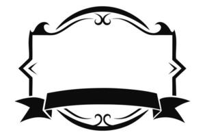 Decorative scroll Elegant frame with ribbon banner vector