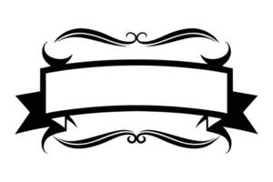 curly scroll Elegant frame typography ribbon vector