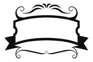Typography text swirls ribbon vector