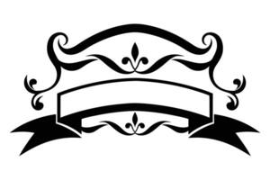 vignette scroll Elegant frame ribbon vector