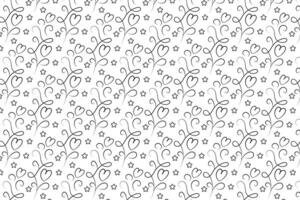 curve outline heart swirls pattern vector