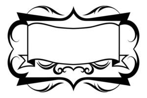 Fancy swirls typography lettering ribbon vector