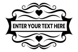 writing for text calligraphy lettering ribbon vector