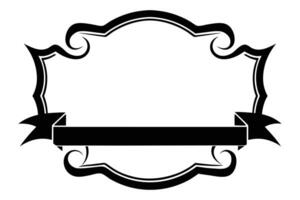 Fancy scroll decorative ribbon vector