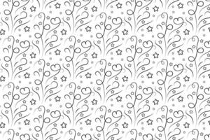 Decorative Heart scroll repeating wrapping paper vector