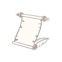 Old-World Charm Horizontal Paper Scroll vector