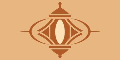 Lantern-inspired underline ornament design element illustration vector