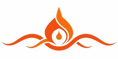 Abstract fire design art perfect for modern element vector