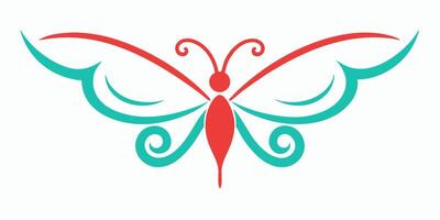 Butterfly-inspired underline design element for creative project vector