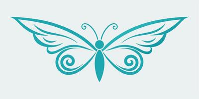Butterfly-inspired underline design element for creative projects vector