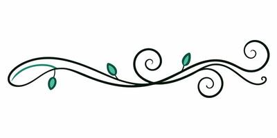 Minimal swirl underline design artistic vector