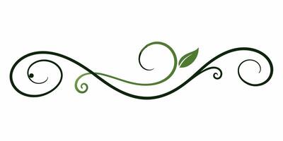 Swirl-based underline ornament for creative design projects vector