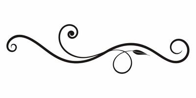 Swirl-based underline ornament vector