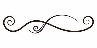 Swirl-based underline ornament for creative design projects 1 vector