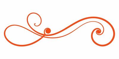 Minimal swirl underline design for artistic vector