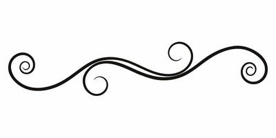 Decorative swirl underline art for illustrations vector