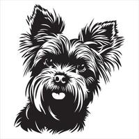 Yorkshire Terrier Dog Illustration with an Angry Expression vector