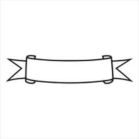 Creative Ribbon Banner Outline Design Idea vector